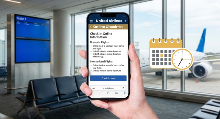 When can I check-in online for United Airlines?